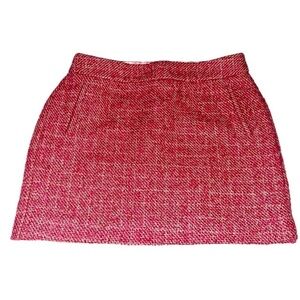 Banana Republic Tweed Lined Mini Skirt Pink Medium